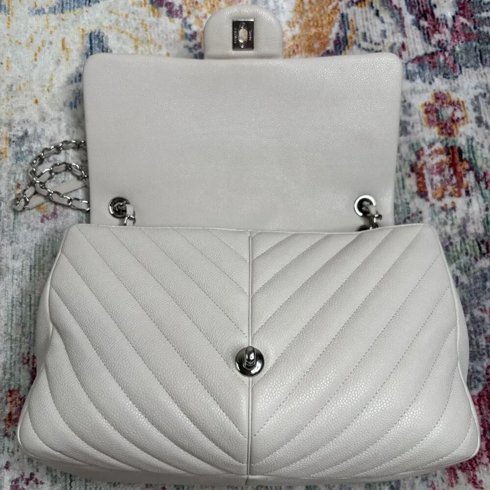 Chanel Chevron Large Puffy Flap Bag